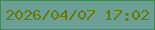 文字の大きさ：3、枠の色：42875b、背景の色：6ba096、文字の色：687900 無料ブログパーツのブログ時計