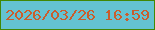 文字の大きさ：4、枠の色：428805、背景の色：64c3d2、文字の色：ca5d2c 無料ブログパーツのブログ時計