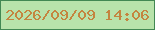 文字の大きさ：3、枠の色：428853、背景の色：b8e3ab、文字の色：c48540 無料ブログパーツのブログ時計