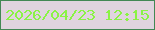文字の大きさ：5、枠の色：428854、背景の色：e0d4df、文字の色：8af345 無料ブログパーツのブログ時計