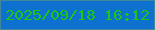 文字の大きさ：5、枠の色：42889b、背景の色：0e71d0、文字の色：1bc616 無料ブログパーツのブログ時計