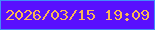 文字の大きさ：5、枠の色：428bfa、背景の色：5910fe、文字の色：fab654 無料ブログパーツのブログ時計