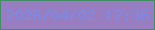文字の大きさ：4、枠の色：428c67、背景の色：997dc1、文字の色：7b8ae5 無料ブログパーツのブログ時計