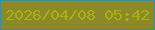 文字の大きさ：3、枠の色：428c95、背景の色：8b892a、文字の色：a8b30f 無料ブログパーツのブログ時計