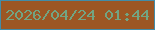 文字の大きさ：1、枠の色：428ca8、背景の色：9c5624、文字の色：72a482 無料ブログパーツのブログ時計