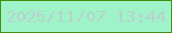 文字の大きさ：2、枠の色：428d0b、背景の色：9ff3c9、文字の色：bad0cf 無料ブログパーツのブログ時計