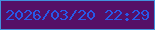 文字の大きさ：2、枠の色：4291de、背景の色：550f67、文字の色：2759e8 無料ブログパーツのブログ時計