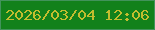 文字の大きさ：5、枠の色：42935b、背景の色：12811b、文字の色：c2bd2f 無料ブログパーツのブログ時計