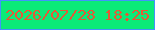 文字の大きさ：1、枠の色：4293fc、背景の色：0bea78、文字の色：e45836 無料ブログパーツのブログ時計