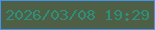文字の大きさ：3、枠の色：4294ec、背景の色：4f5f46、文字の色：2e8f7c 無料ブログパーツのブログ時計