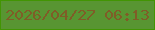 文字の大きさ：3、枠の色：429503、背景の色：589532、文字の色：7f5d27 無料ブログパーツのブログ時計