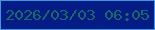 文字の大きさ：2、枠の色：4297e1、背景の色：051c87、文字の色：1c6967 無料ブログパーツのブログ時計
