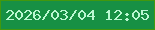 文字の大きさ：5、枠の色：42980d、背景の色：179044、文字の色：bbf8d2 無料ブログパーツのブログ時計