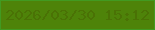 文字の大きさ：5、枠の色：429a21、背景の色：4e8309、文字の色：4a7205 無料ブログパーツのブログ時計