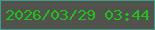 文字の大きさ：3、枠の色：429a8b、背景の色：51524c、文字の色：21c021 無料ブログパーツのブログ時計