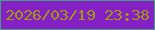 文字の大きさ：2、枠の色：429c86、背景の色：8420c4、文字の色：a29711 無料ブログパーツのブログ時計