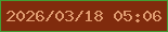 文字の大きさ：1、枠の色：429e34、背景の色：802b0d、文字の色：e09b70 無料ブログパーツのブログ時計