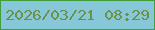 文字の大きさ：1、枠の色：429e3c、背景の色：86c7d8、文字の色：6b9048 無料ブログパーツのブログ時計