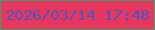 文字の大きさ：5、枠の色：429e70、背景の色：e7375f、文字の色：4c55bd 無料ブログパーツのブログ時計