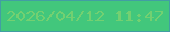 文字の大きさ：4、枠の色：429ea3、背景の色：42c77c、文字の色：73d071 無料ブログパーツのブログ時計