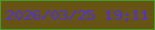 文字の大きさ：2、枠の色：429f26、背景の色：675415、文字の色：4e32d8 無料ブログパーツのブログ時計