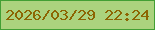 文字の大きさ：5、枠の色：429f34、背景の色：abd37e、文字の色：8c6503 無料ブログパーツのブログ時計