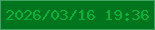 文字の大きさ：5、枠の色：42a260、背景の色：01751d、文字の色：07b23d 無料ブログパーツのブログ時計