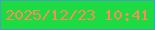 文字の大きさ：2、枠の色：42a4b9、背景の色：1ddb43、文字の色：f88e56 無料ブログパーツのブログ時計