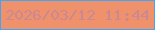 文字の大きさ：2、枠の色：42a5f4、背景の色：ef926c、文字の色：c98894 無料ブログパーツのブログ時計