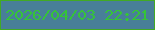 文字の大きさ：5、枠の色：42aa24、背景の色：487f98、文字の色：35c438 無料ブログパーツのブログ時計