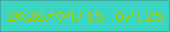 文字の大きさ：5、枠の色：42aba1、背景の色：3ad6c3、文字の色：accb00 無料ブログパーツのブログ時計
