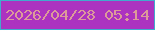 文字の大きさ：5、枠の色：42abcd、背景の色：ac33c0、文字の色：dc9b99 無料ブログパーツのブログ時計