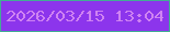 文字の大きさ：3、枠の色：42ac95、背景の色：8c35ec、文字の色：cf83f2 無料ブログパーツのブログ時計