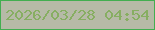 文字の大きさ：5、枠の色：42ae50、背景の色：b6baa7、文字の色：87ae62 無料ブログパーツのブログ時計