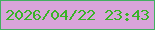 文字の大きさ：1、枠の色：42af61、背景の色：d8a4da、文字の色：39b328 無料ブログパーツのブログ時計