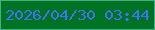 文字の大きさ：4、枠の色：42b181、背景の色：007224、文字の色：3f72f5 無料ブログパーツのブログ時計