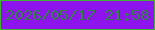 文字の大きさ：1、枠の色：42b233、背景の色：8d14ec、文字の色：2e8344 無料ブログパーツのブログ時計