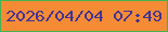 文字の大きさ：2、枠の色：42b251、背景の色：f58b35、文字の色：433394 無料ブログパーツのブログ時計