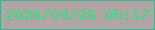 文字の大きさ：3、枠の色：42b28e、背景の色：b1a5a7、文字の色：31e078 無料ブログパーツのブログ時計