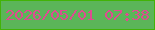 文字の大きさ：3、枠の色：42b307、背景の色：5bb559、文字の色：df4b91 無料ブログパーツのブログ時計