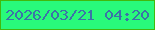 文字の大きさ：2、枠の色：42b90d、背景の色：29fa7b、文字の色：3c73a8 無料ブログパーツのブログ時計