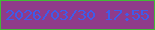 文字の大きさ：3、枠の色：42b937、背景の色：8f3b8a、文字の色：3e5cea 無料ブログパーツのブログ時計