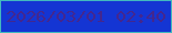 文字の大きさ：5、枠の色：42b9be、背景の色：1435d3、文字の色：43278f 無料ブログパーツのブログ時計