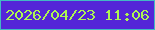 文字の大きさ：3、枠の色：42b9c4、背景の色：5425d8、文字の色：adf552 無料ブログパーツのブログ時計