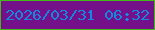 文字の大きさ：5、枠の色：42ba16、背景の色：73108a、文字の色：1687e1 無料ブログパーツのブログ時計