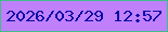 文字の大きさ：5、枠の色：42bd8a、背景の色：c080fb、文字の色：0d0ca7 無料ブログパーツのブログ時計
