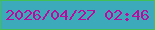 文字の大きさ：3、枠の色：42c057、背景の色：3caabb、文字の色：b90b9d 無料ブログパーツのブログ時計