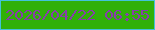 文字の大きさ：2、枠の色：42c2d9、背景の色：30b008、文字の色：873eaa 無料ブログパーツのブログ時計