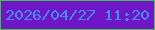 文字の大きさ：2、枠の色：42c348、背景の色：6f17c8、文字の色：468df0 無料ブログパーツのブログ時計