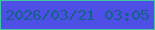 文字の大きさ：1、枠の色：42c5a7、背景の色：4e4fe4、文字の色：126285 無料ブログパーツのブログ時計